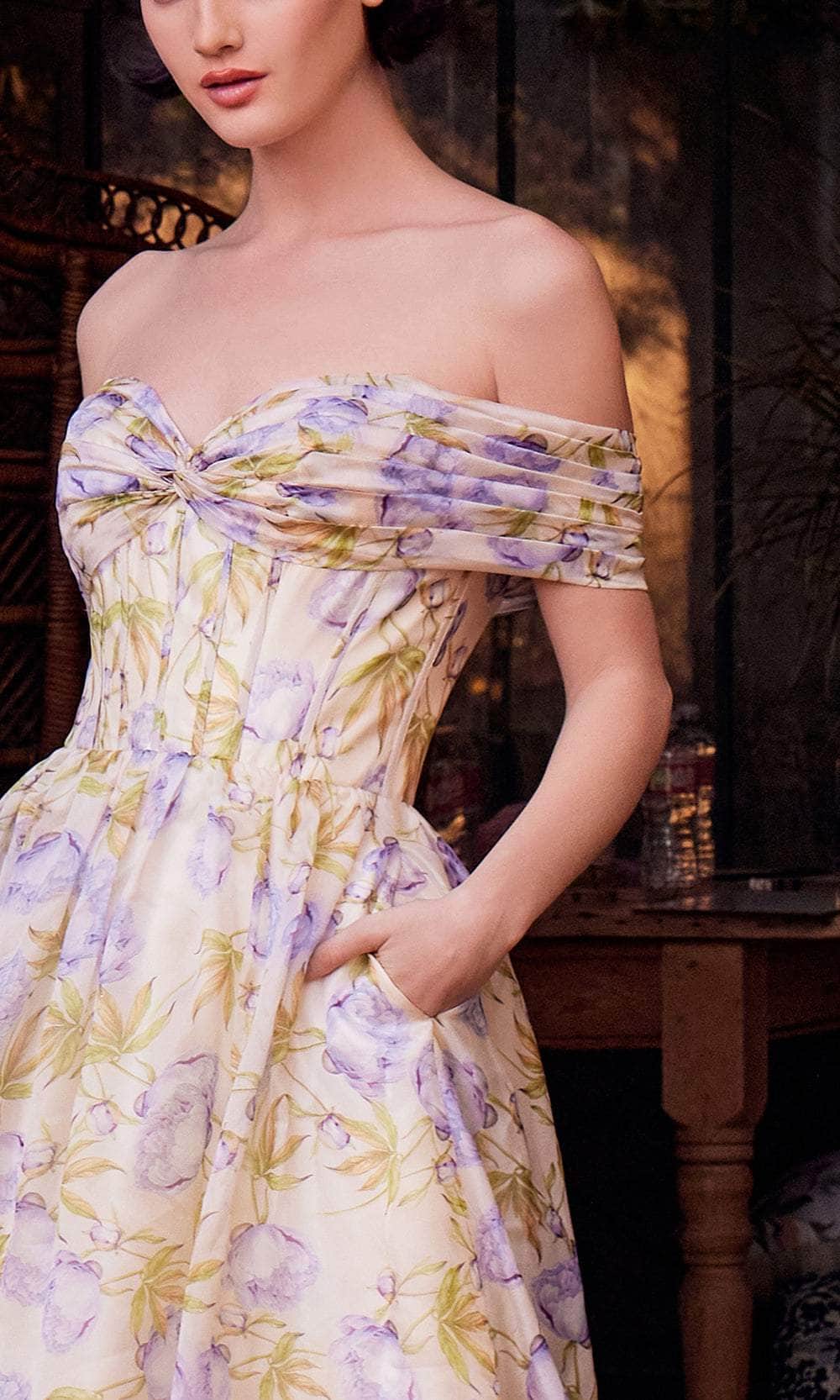 Andrea and Leo A1466 - Knotted Sweetheart Floral Prom Gown Prom Dresses