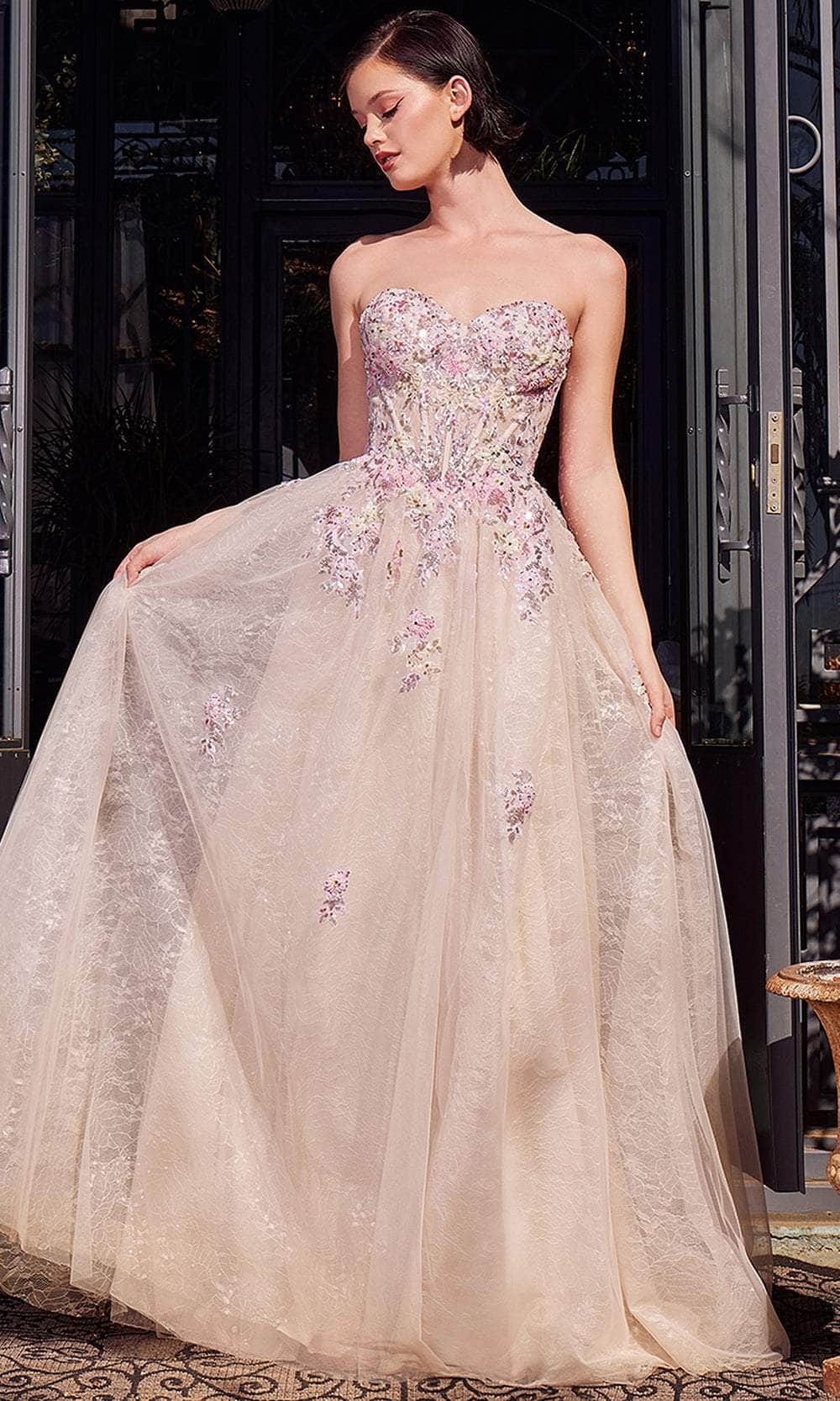 Andrea and Leo A1468 - Sweetheart Neck Corset Prom Gown Prom Dresses