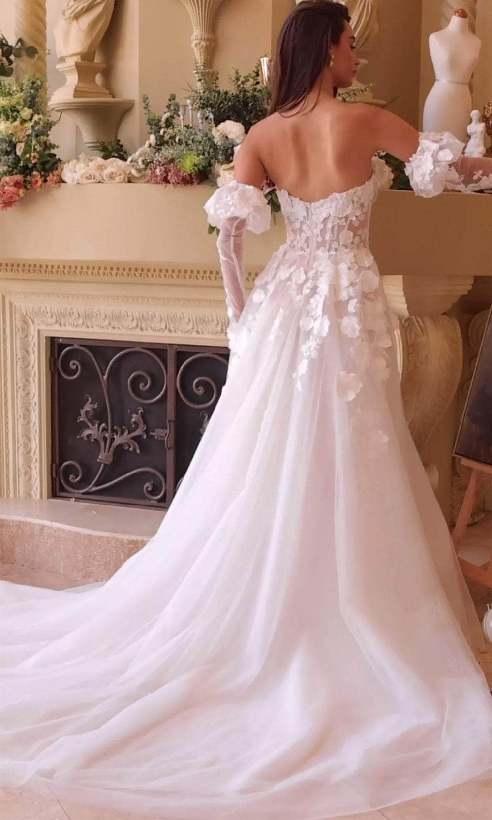 Andrea and Leo WL017 - Applique A-Line Bridal Gown Special Occasion Dress