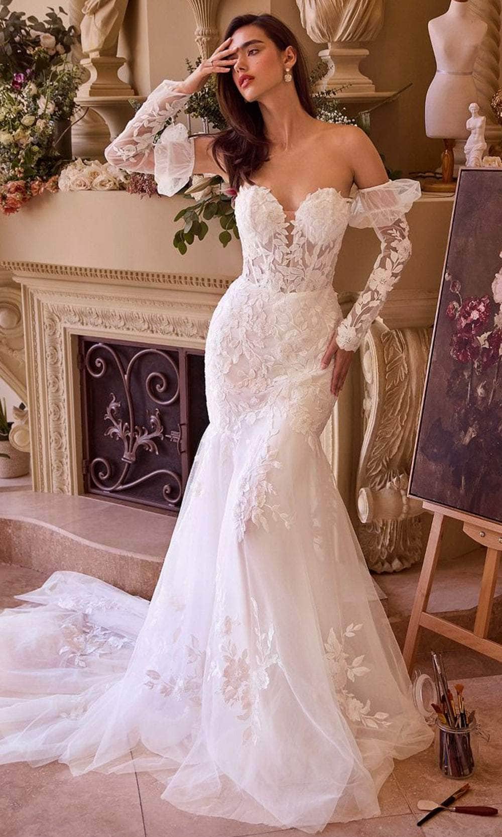 Andrea and Leo WL033 - Corset Gauntlet Sleeve Bridal Gown Wedding Dresses