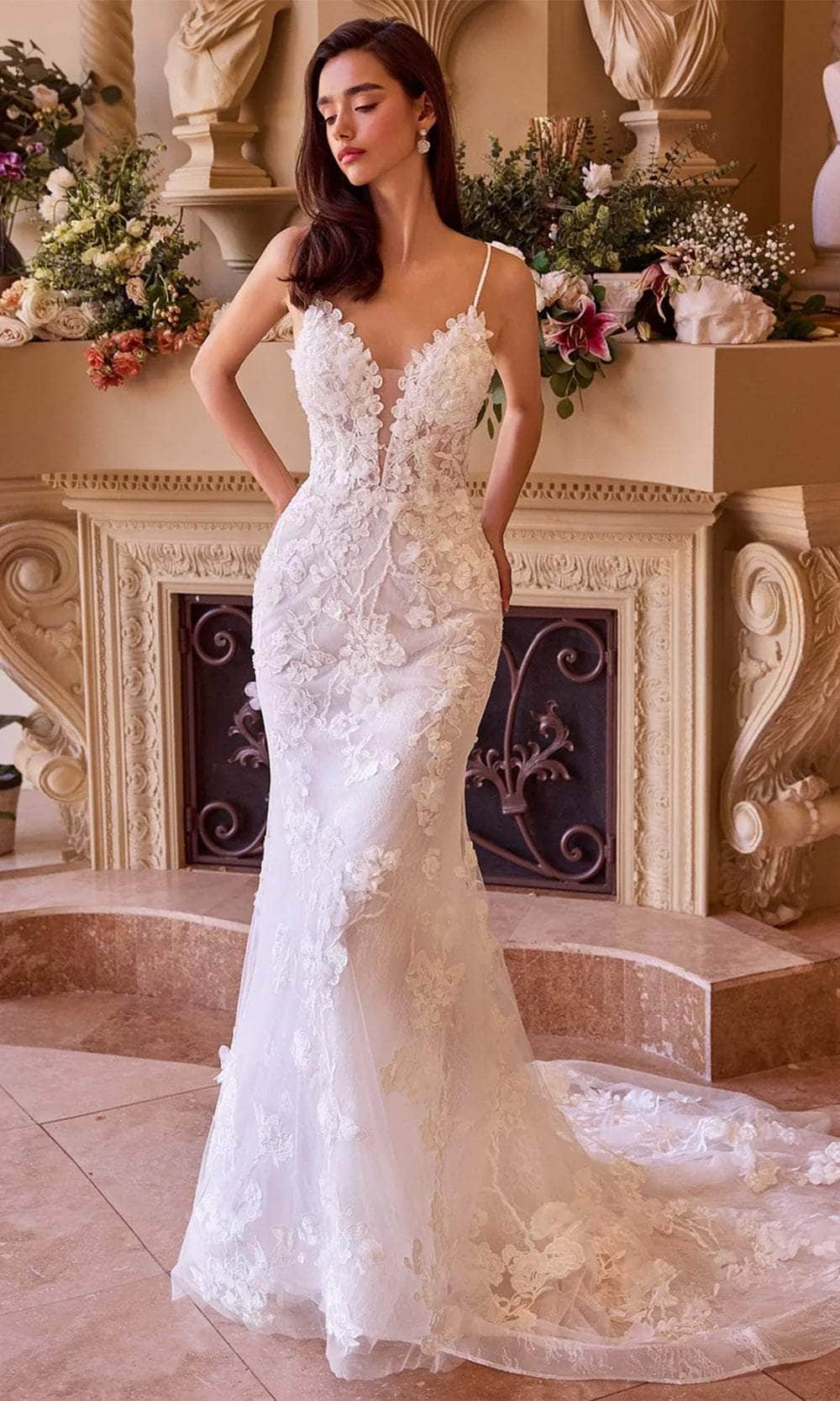 Andrea and Leo WL053 - Floral Detailed Bridal Gown Wedding Dresses