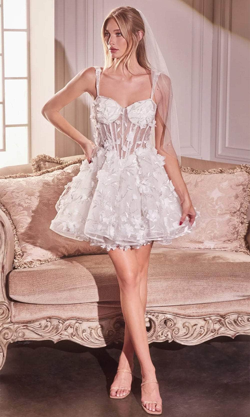 Andrea and Leo WL081 - Sheer Corset Bridal Dress Cocktail Dresses