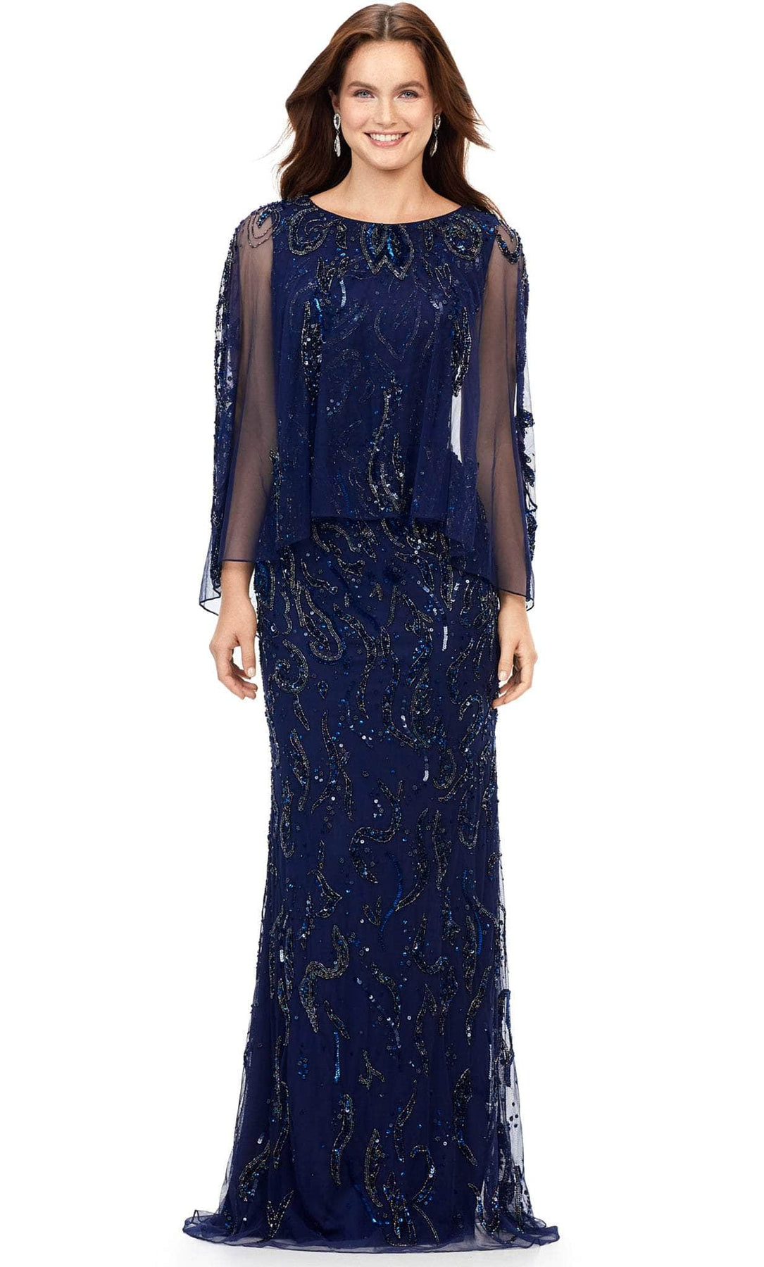 Ashley Lauren 11214 - Hand Beaded Column Evening Dress Special Occasion Dresses