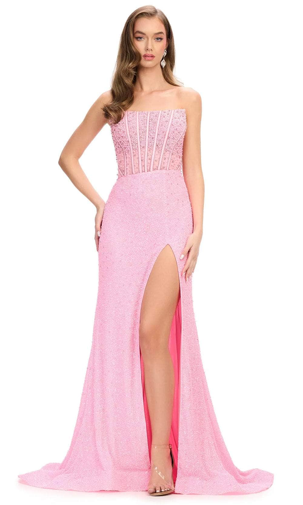 Ashley Lauren 11659 - Strapless Corset Bustier Evening Gown Prom Dresses