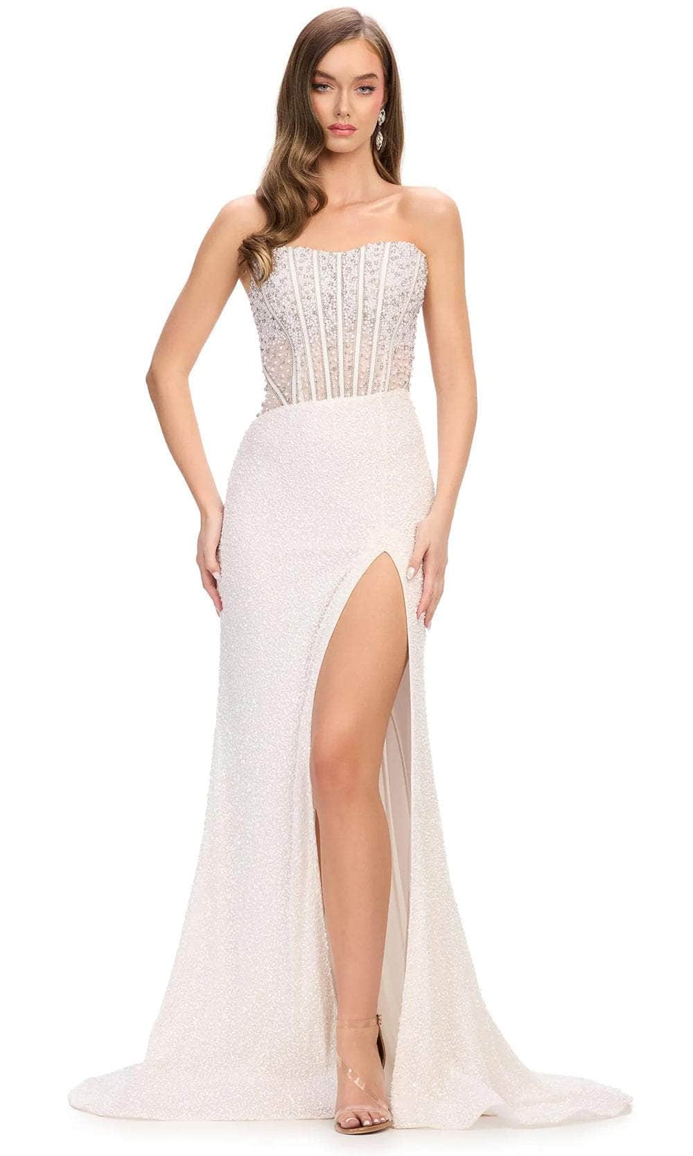 Ashley Lauren 11659 - Strapless Corset Bustier Evening Gown Prom Dresses