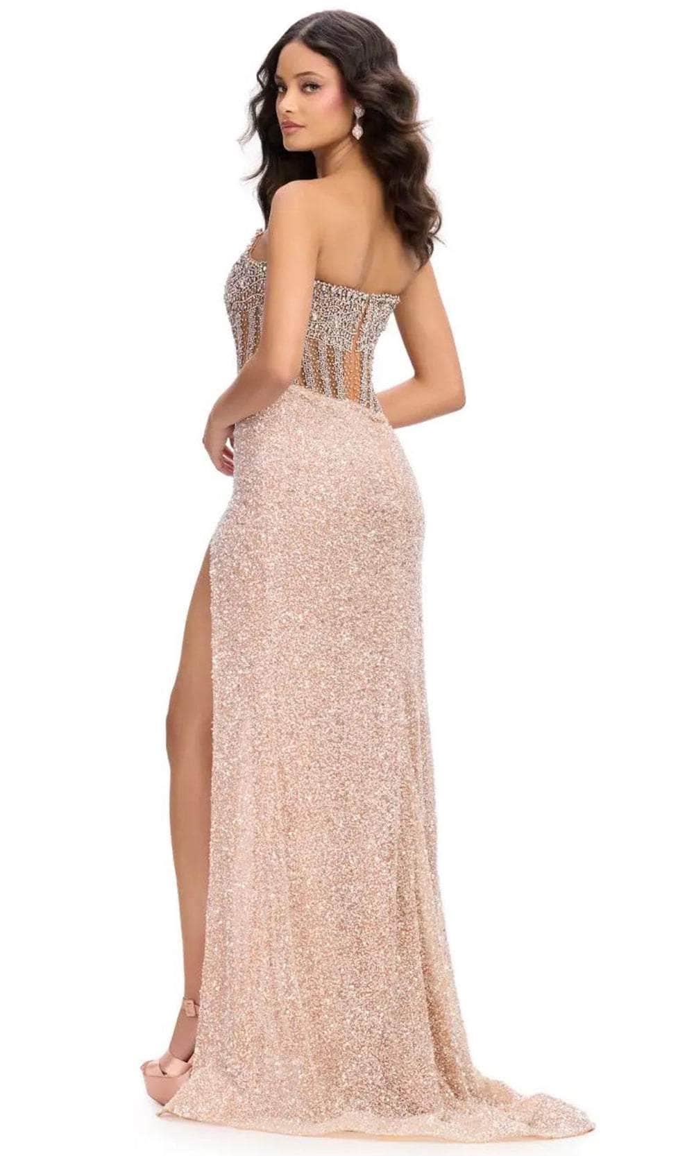 Ashley Lauren 11830 - Strapless Fully Beaded Evening Gown Prom Dresses