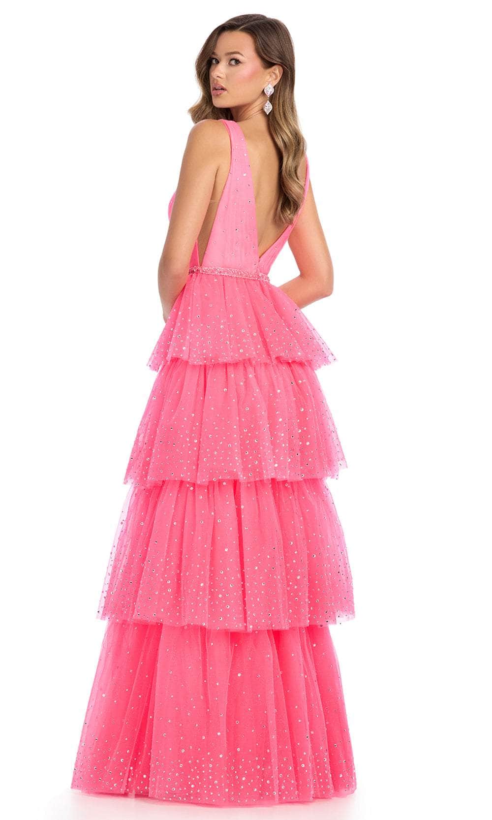 Ashley Lauren 11894 - Crystal Bow Tiered Prom Dress Evening Dress