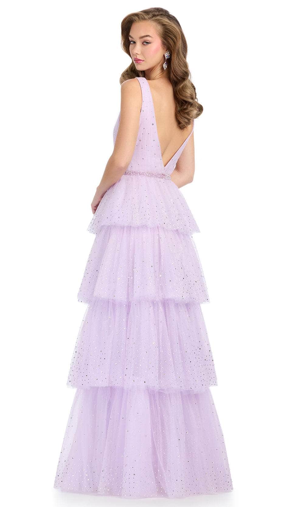 Ashley Lauren 11894 - Crystal Bow Tiered Prom Dress Evening Dress