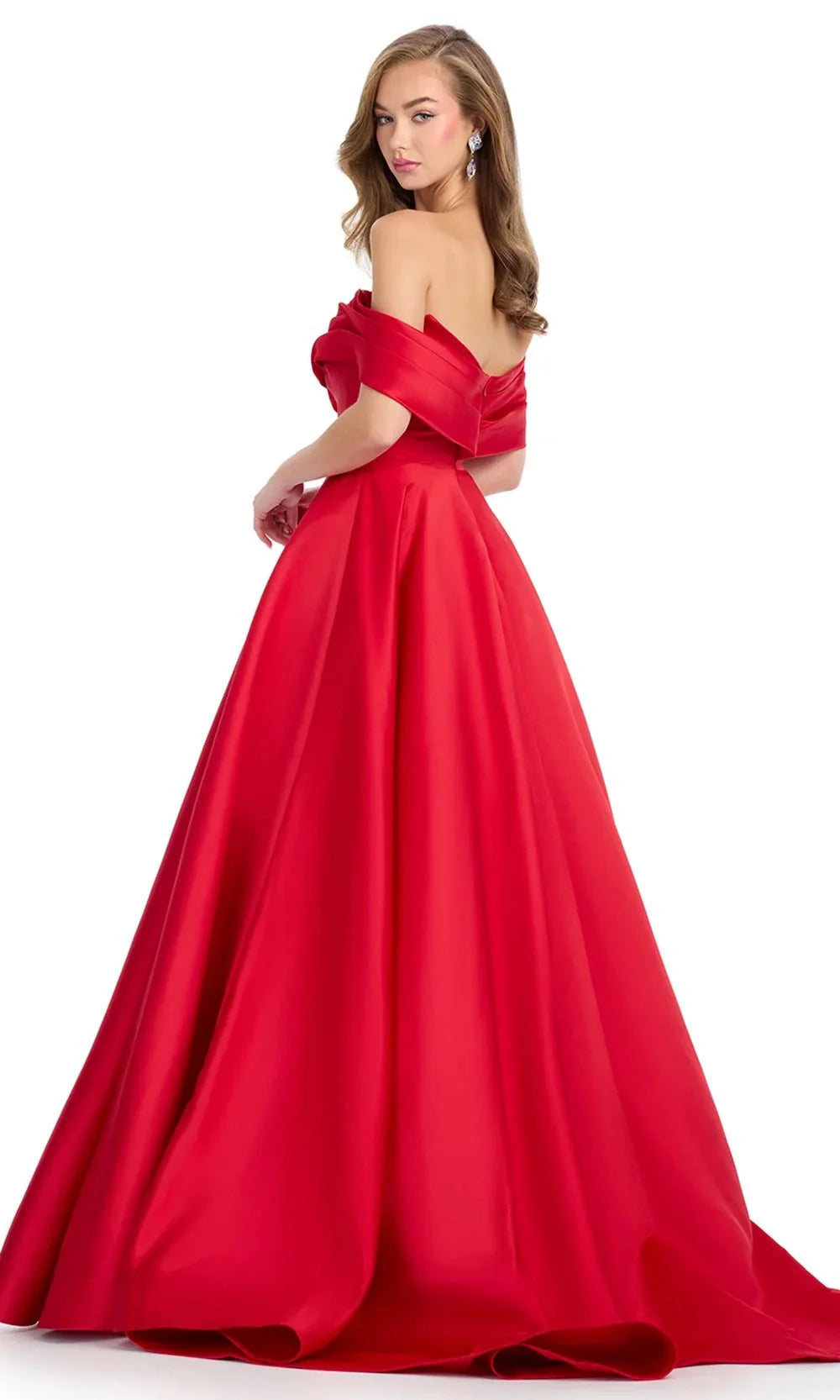 Ashley Lauren 11914 - Off Shoulder Mikado Ballgown Ball Gowns