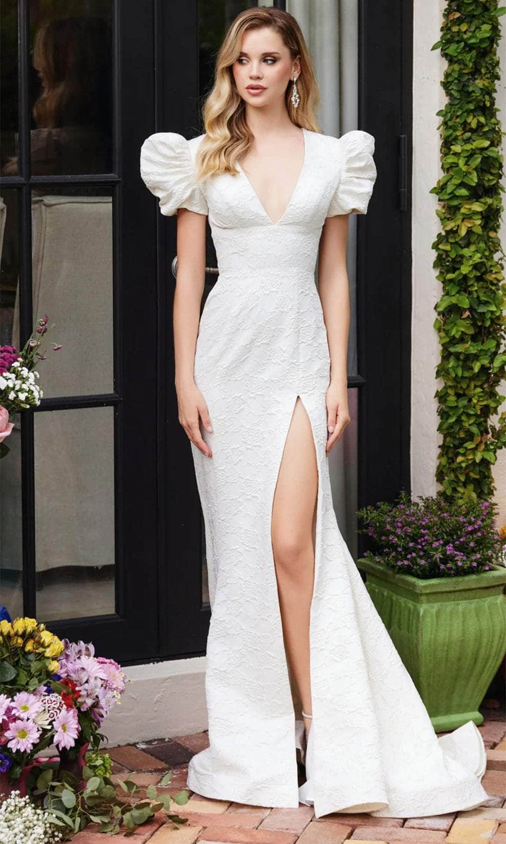 Ava Presley 40100 - Cutout Back Plunging Neck Prom Gown Prom Dresses