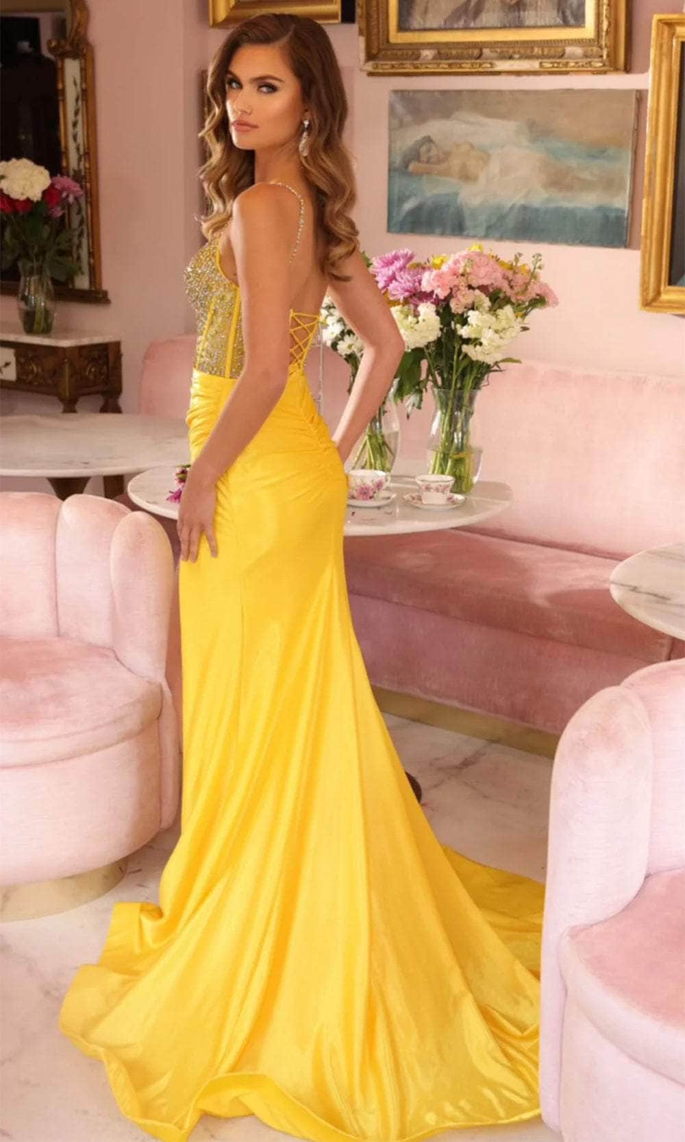 Ava Presley 40115 - Scoop Lace-Up Back Prom Gown Prom Dresses