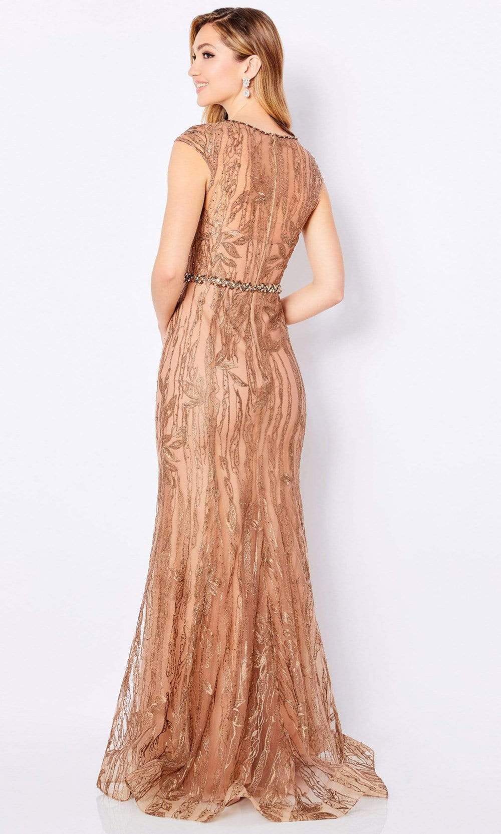 Cameron Blake - 221685 Illusion Scoop Sheath Evening Dress Mother of the Bride Dresses