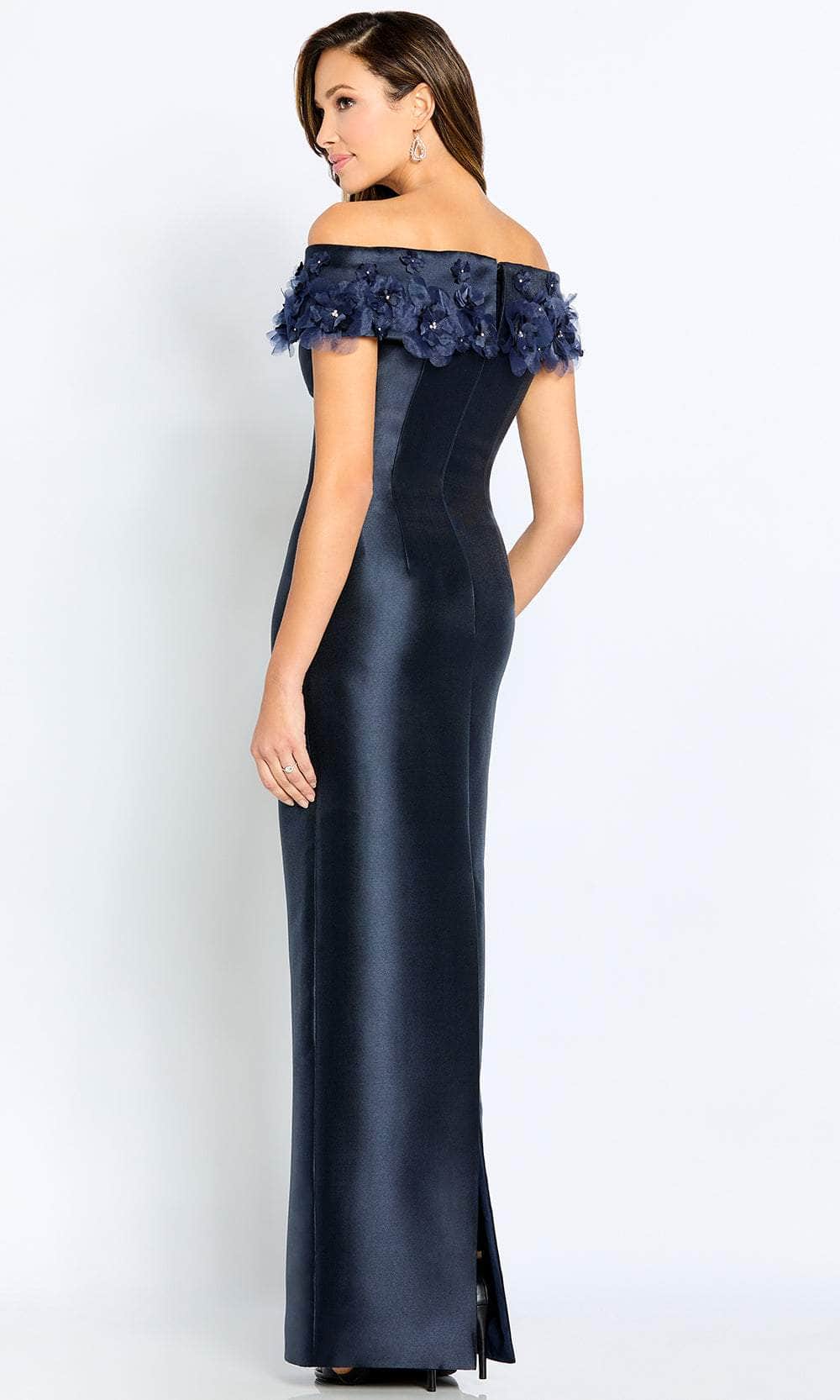 Cameron Blake CB101 - Off Shoulder Mikado Formal Gown In Blue