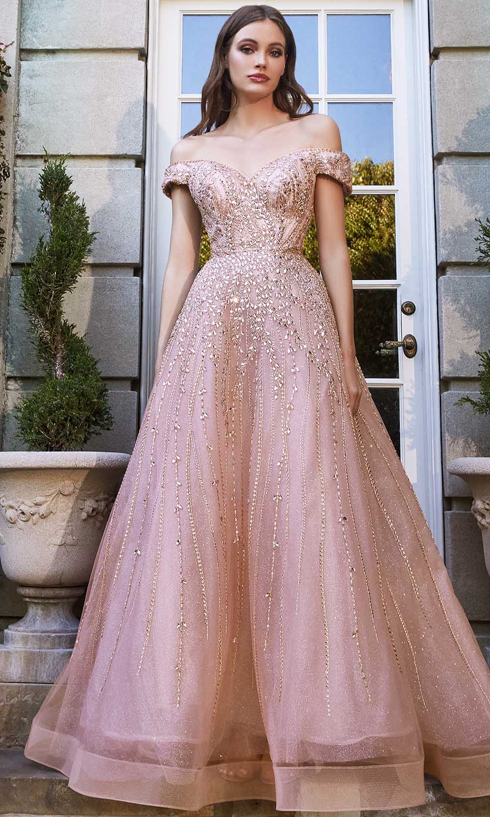 Cinderella Divine B715 - Long A-Line Dress - Glitter Tulle, Lined, Beaded, Embellished, Sweetheart, Back Zipper, Mid-Open Back, Train ADASA Cinderella Divine B715 - Long A-Line Dress - Glitter Tulle, Lined, Beaded, Embellished, Sweetheart, Back Zipper, Mid-Open Back, Train ADASA