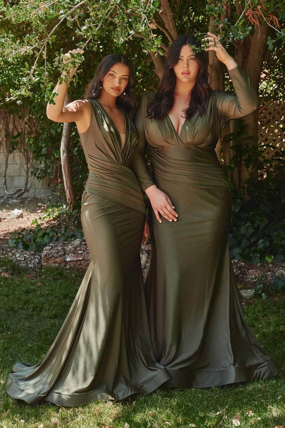 Cinderella Divine - CD912 Sleeveless V Neck Mermaid Long Evening Gown Evening Dresses