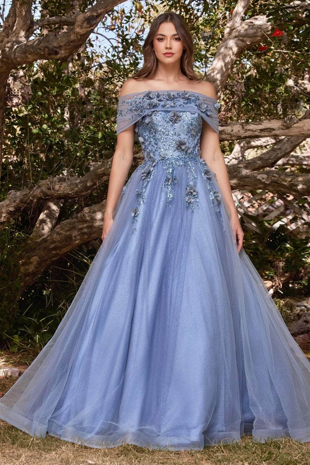 Cinderella Divine - CD955 Strapless Glitter Ballgown Prom Dresses