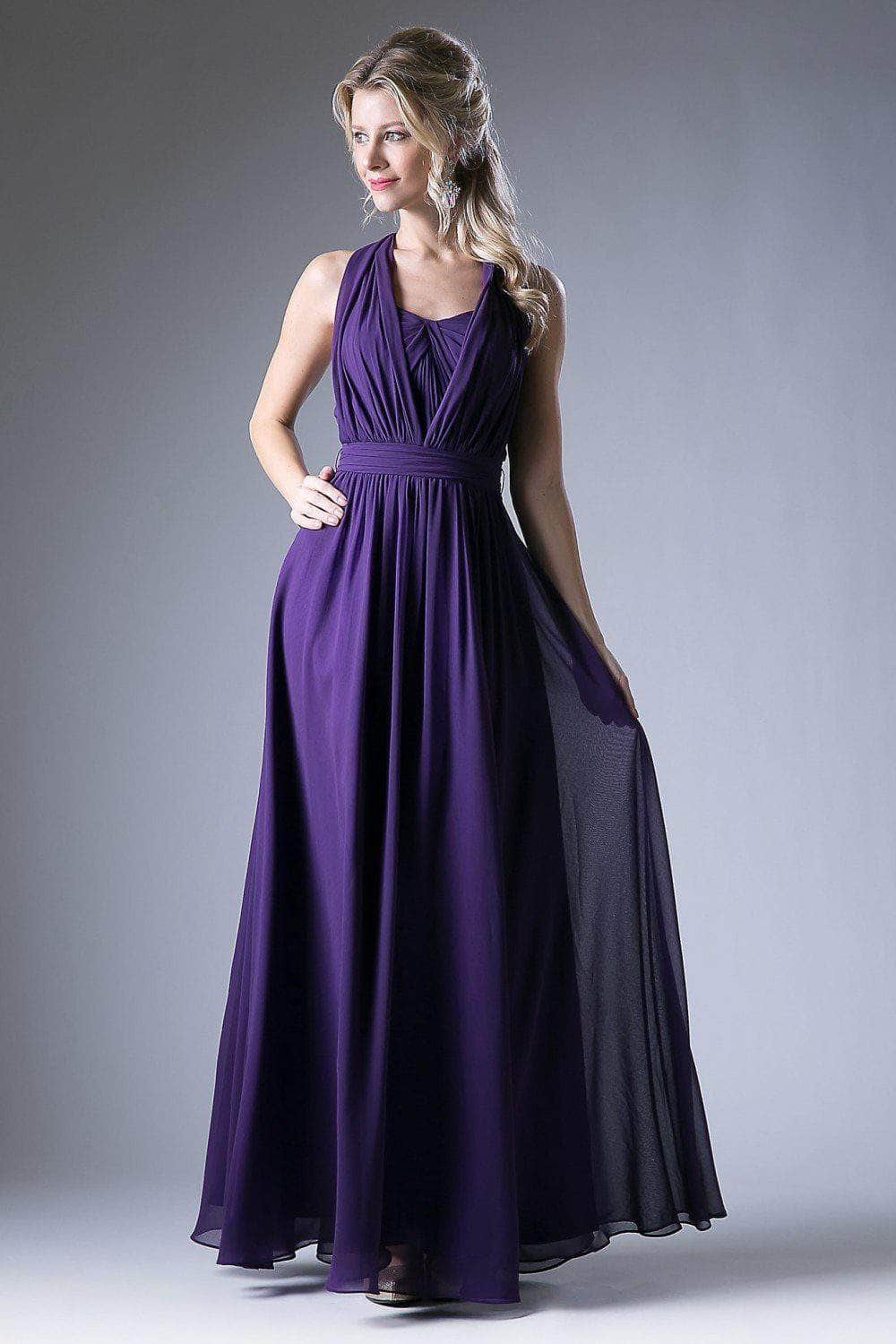 Cinderella Divine CF055 - Versatile Neck Chiffon Long Dress Special Occasion Dress