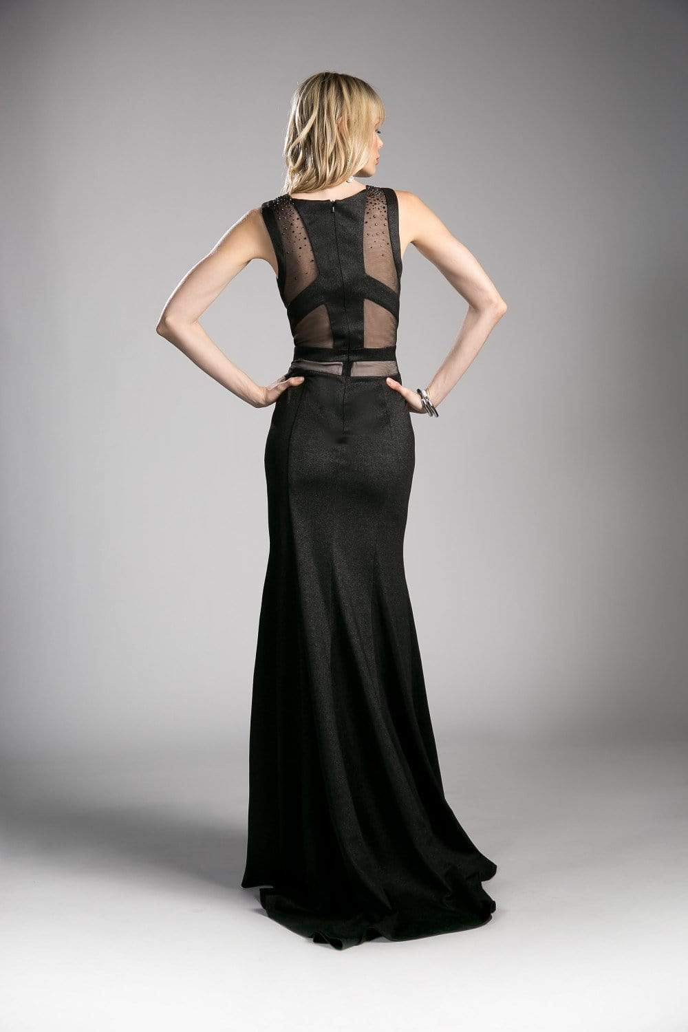 Cinderella Divine - Embellished Jewel Neck Sheath Dress Prom Dresses