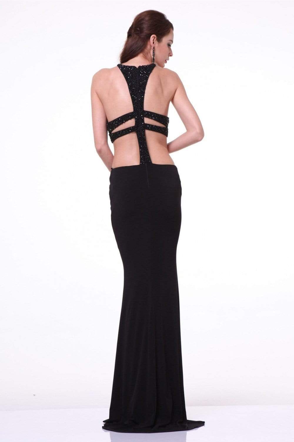 Cinderella Divine - JC4154 Beaded Novelty Long Sheath Dress Evening Dresses