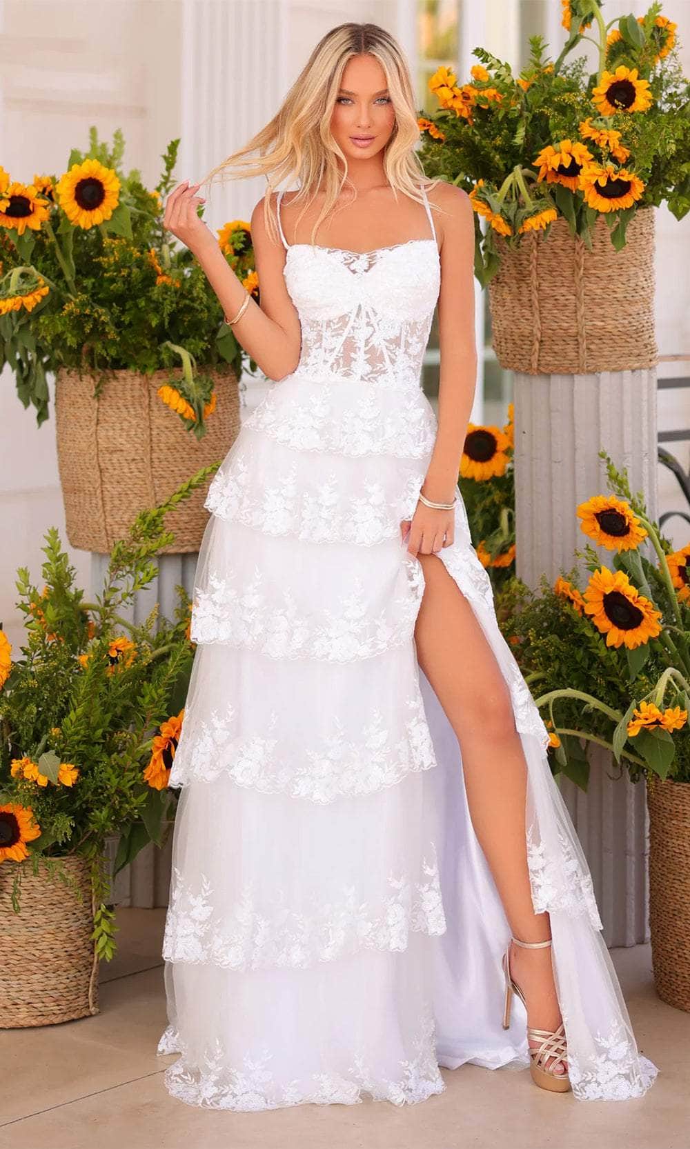 Clarisse 811125 - Sweetheart Ruffled Evening Gown Evening Dresses