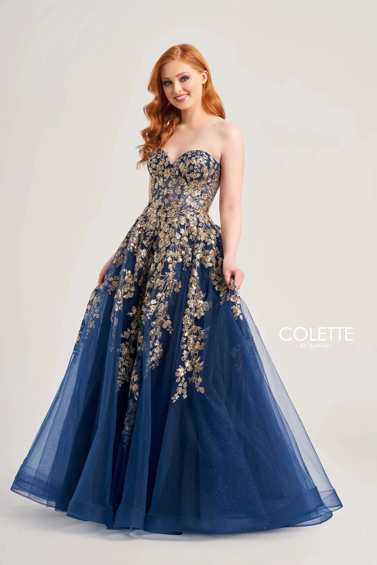 Colette By Daphne CL5136 - Applique Sweetheart Prom Dress