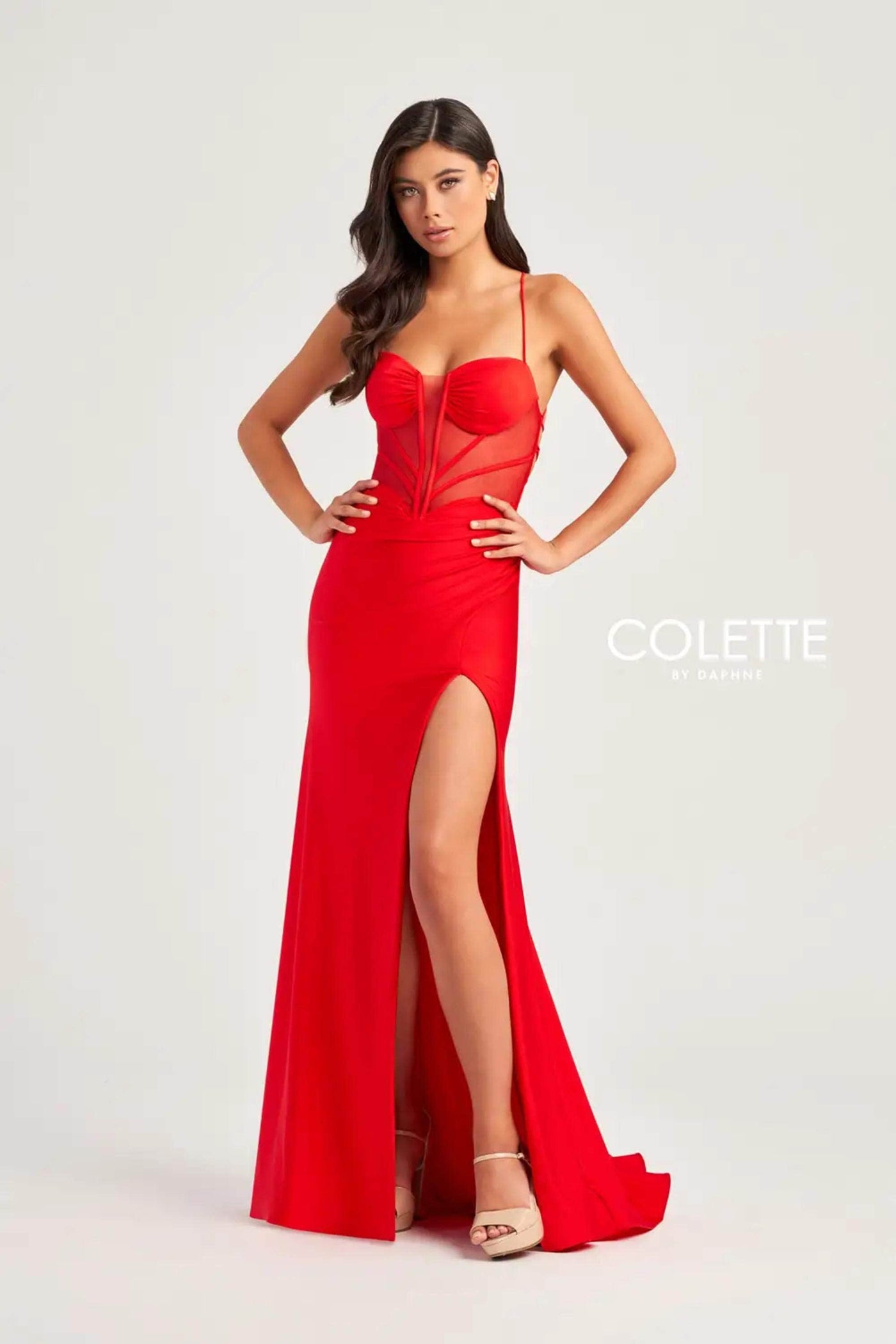 Colette By Daphne CL5140 - Illusion Corset Prom Dress