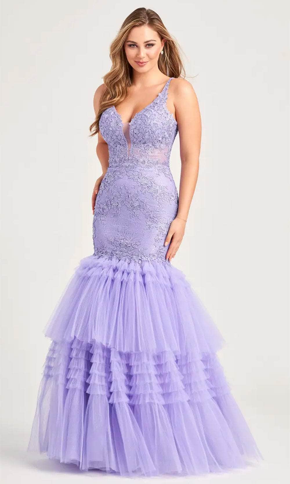 open lace back dress Colette By Daphne CL5162