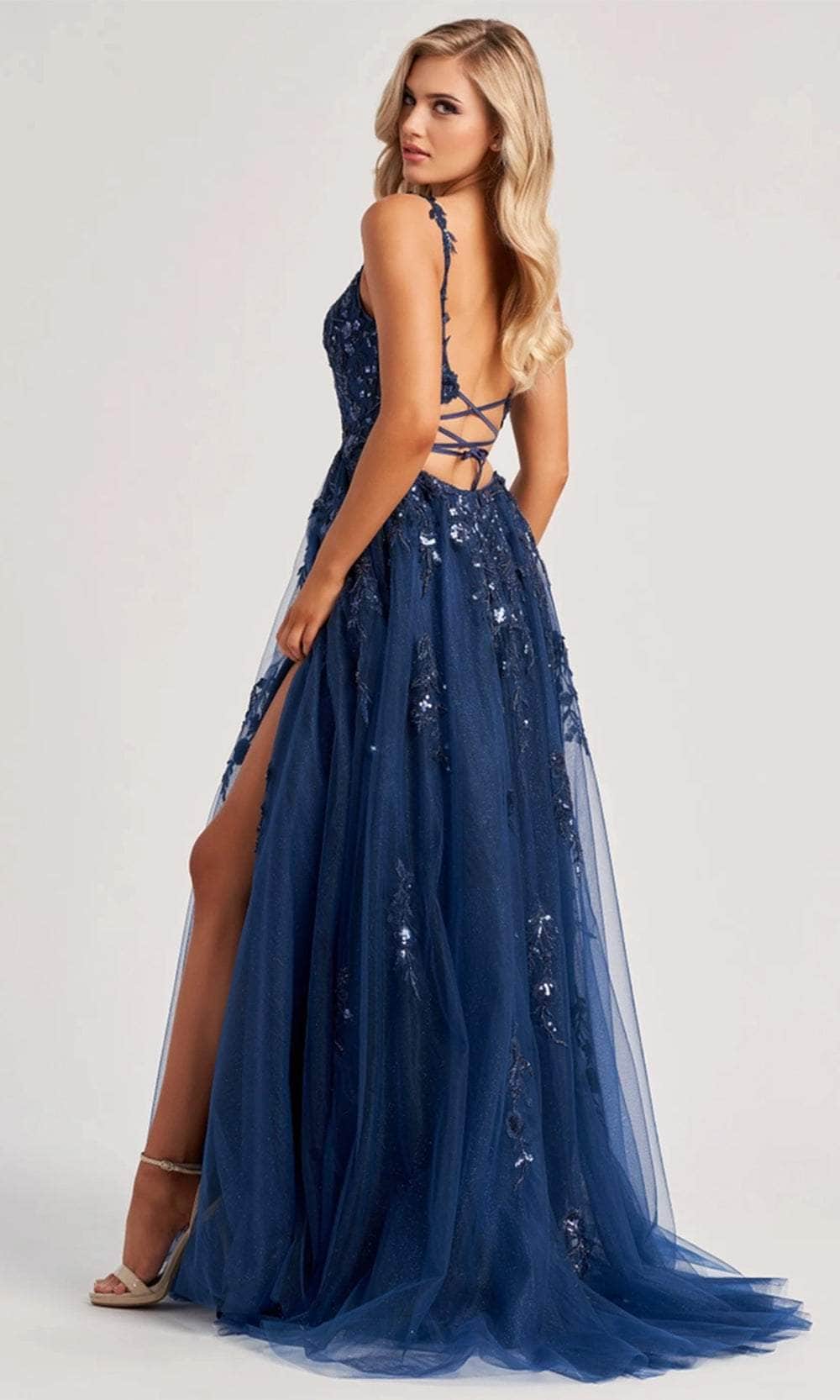 Colette By Daphne CL8060 - Shimmer Applique Prom Gown