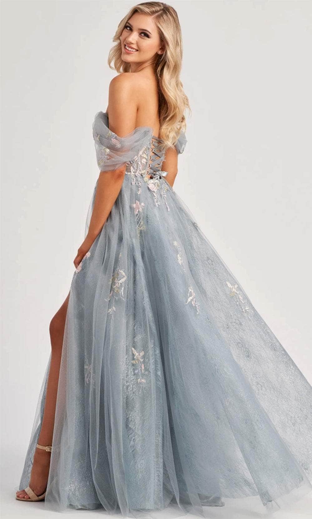 Colette By Daphne CL8150 - Embroidered Off Shoulder Prom Dress