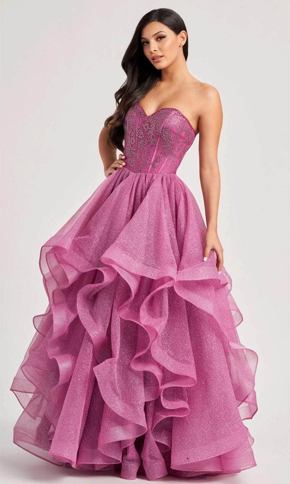 Colette By Daphne CL8200 - Tiered A-Line Prom Gown