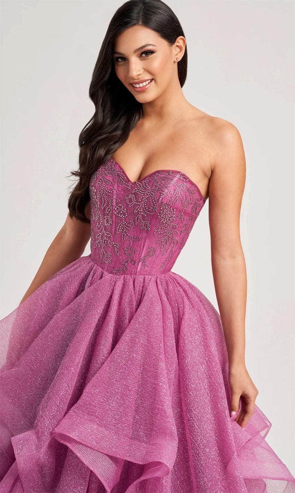 Colette By Daphne CL8200 - Tiered A-Line Prom Gown