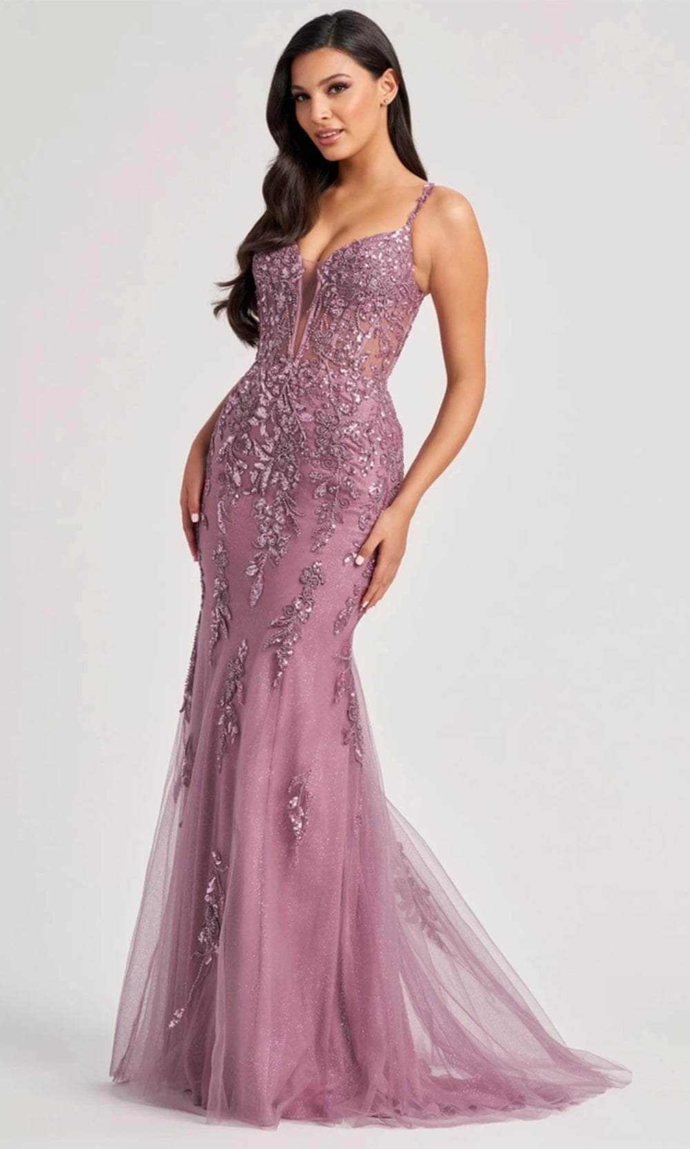Colette By Daphne CL8210 - Beaded Corset Prom Gown Prom Dresses / 00  Heather