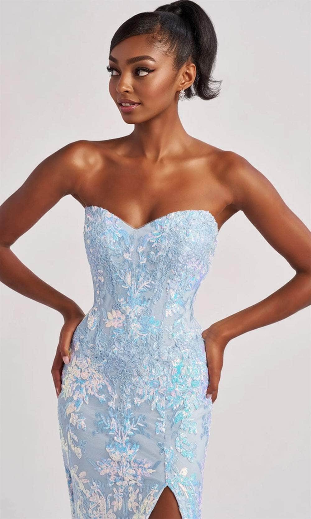 Colette By Daphne CL8440 - Strapless Sequin Prom Gown