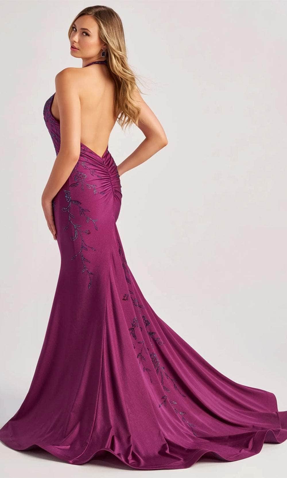Colette By Daphne CL8455 - Halter Jersey Prom Dress