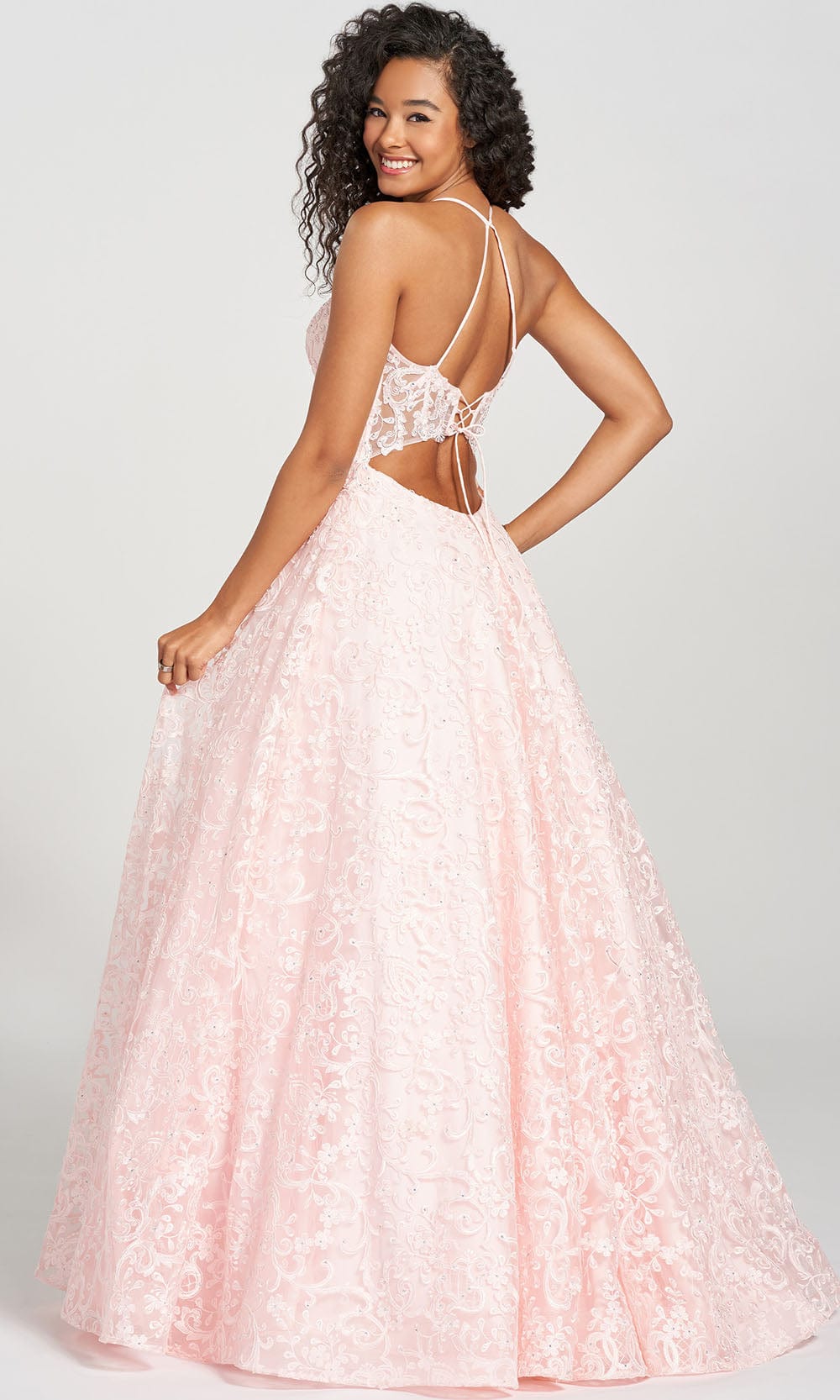 Colette For Mon Cheri CL12204 - Beaded Lace A-line Gown Prom Dresses