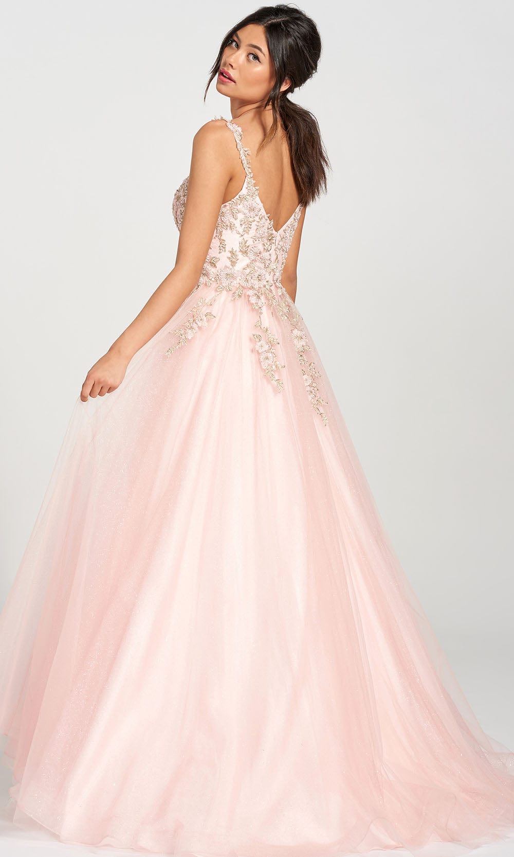 Colette For Mon Cheri CL12205 - Beaded Glitter Tulle Ball Gown Prom Dresses