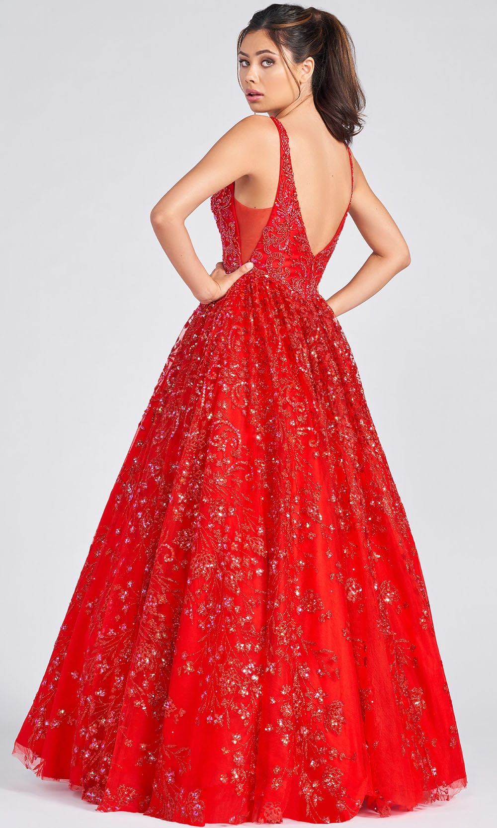 Colette For Mon Cheri CL12237 - Sequins Rhinestone Tulle Ball Gown Prom Dresses