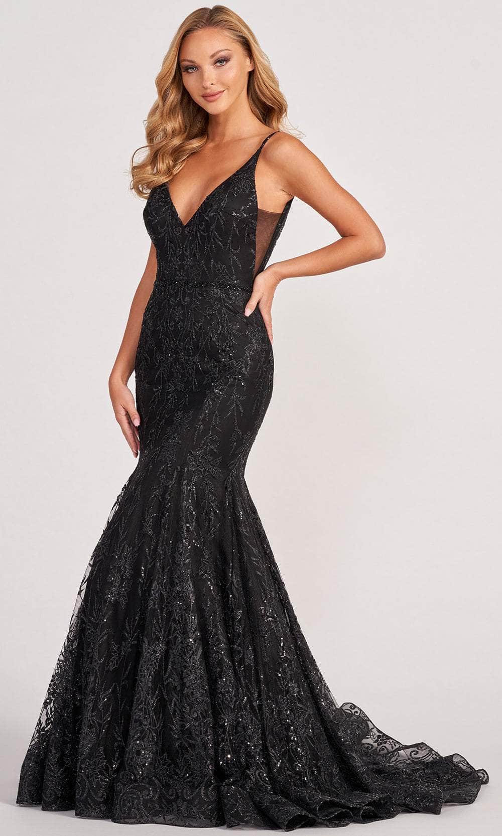 Colette for Mon Cheri CL2021 - Sleeveless Embroidered Evening Gown Evening Dresses 00 / Black