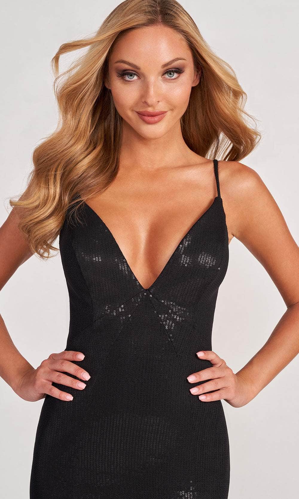 Colette for Mon Cheri CL2077 - Bare Back V Neck Sequined Gown Evening Dresses