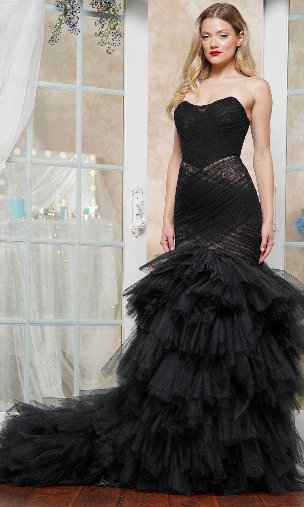 Colors Dress 3631 - Long Tulle Mermaid Dress
