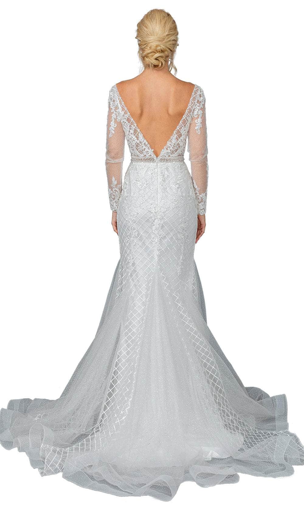 Dancing Queen 0168 - Plunging V-Back Long Sleeve Wedding Gown Wedding Dresses