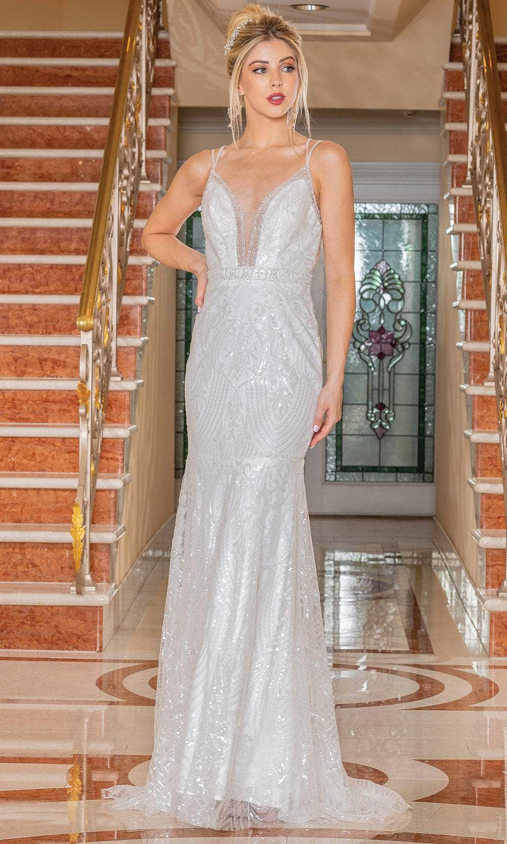 Dancing Queen Danq_0219 - Long Sheath Dress - Sleeveless, Sheer Insert, Embellished, Double Straps, Open Back, Back Zipper Closure, Train ADASA Dancing Queen Danq_0219 - Long Sheath Dress - Sleeveless, Sheer Insert, Embellished, Double Straps, Open Back, Back Zipper Closure, Train ADASA