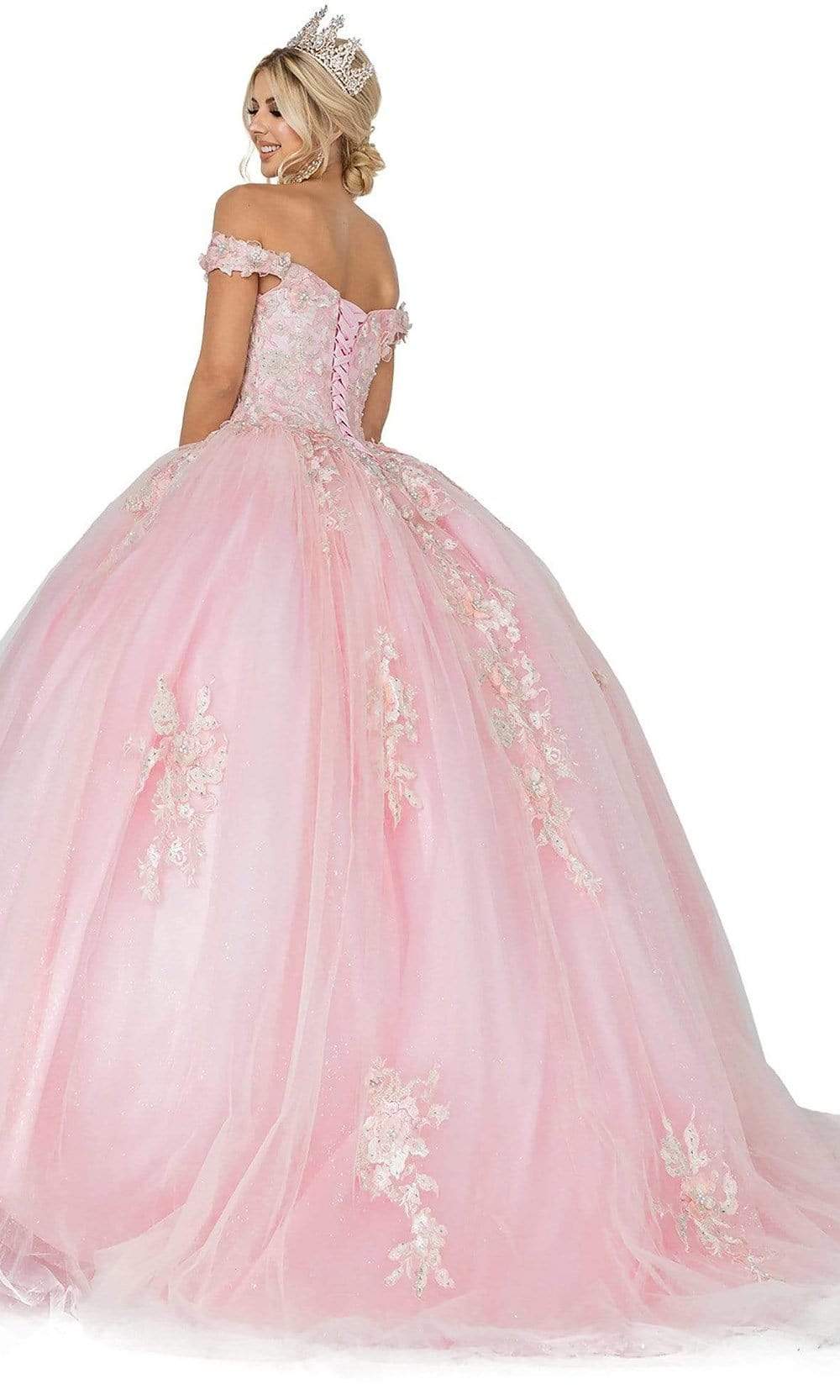 Dancing Queen - 1592 Floral Off Shoulder Ballgown Special Occasion Dress