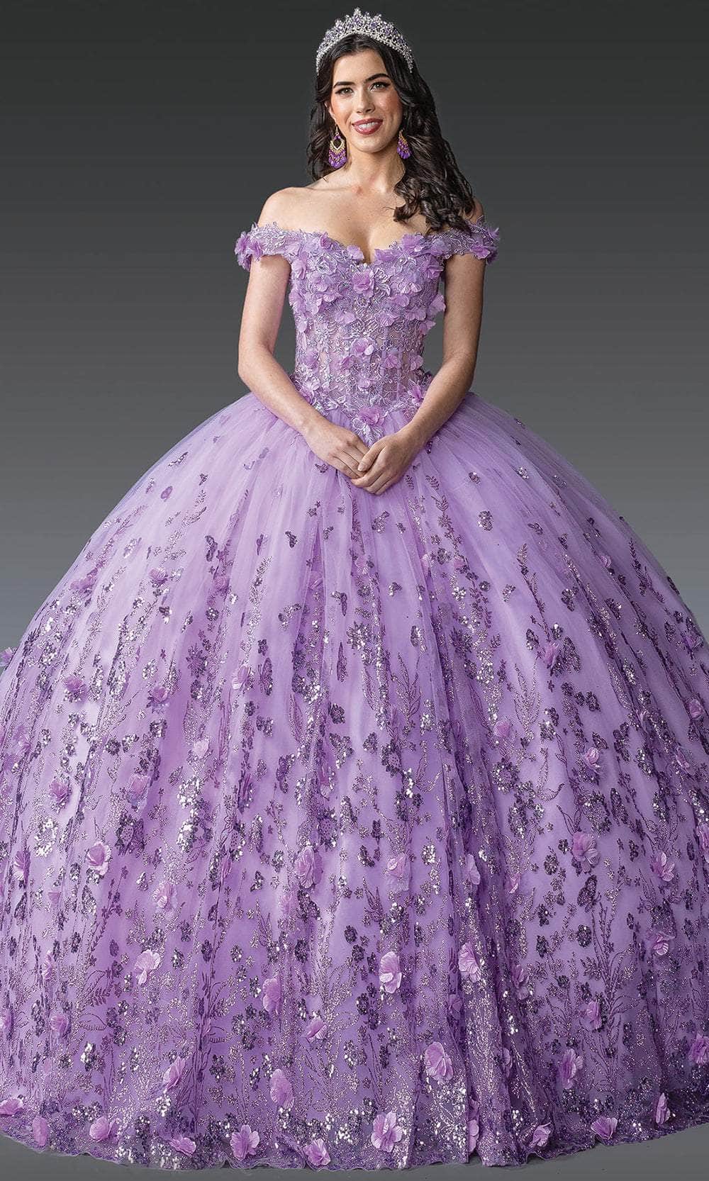 Dancing Queen 1929 Long Quinceanera Dress Lilac / 2XLarge Dancing Queen 1929 Long Quinceanera Dress Lilac / 2XLarge