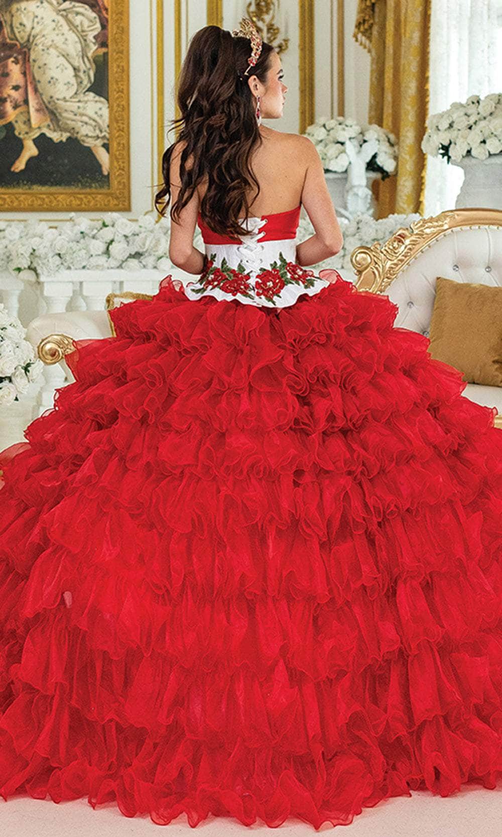 Dancing Queen 1934 - Floral Embroidered Strapless Ballgown Ball Gowns