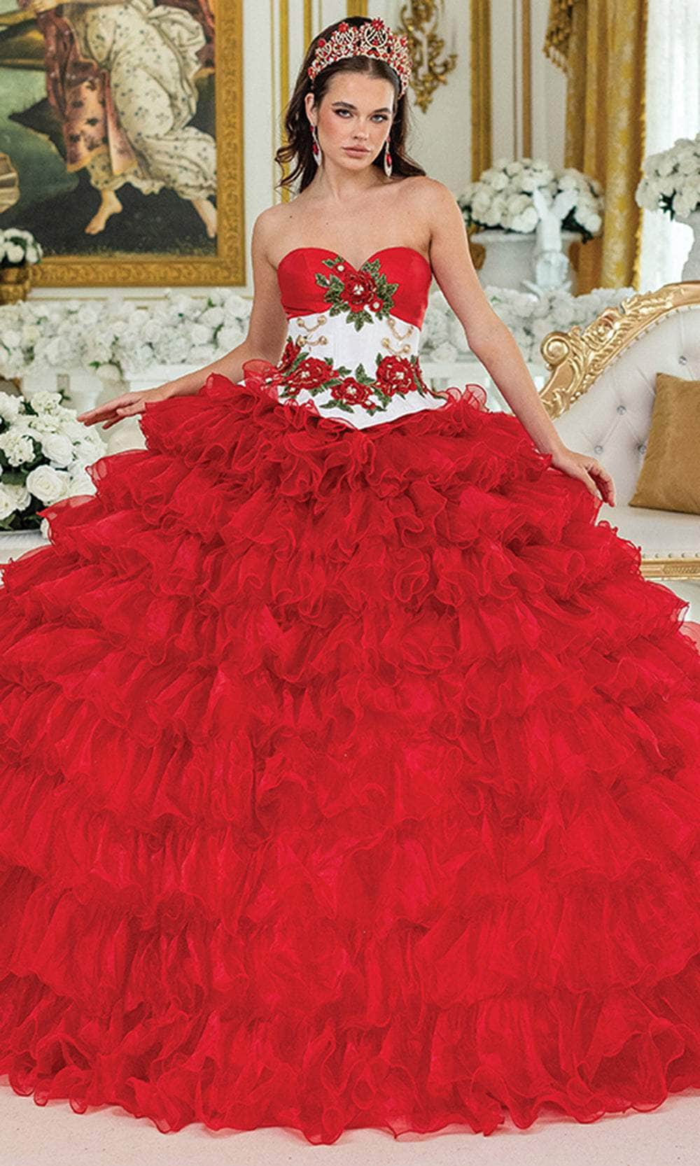 Dancing Queen 1934 - Floral Embroidered Strapless Ballgown Ball Gowns