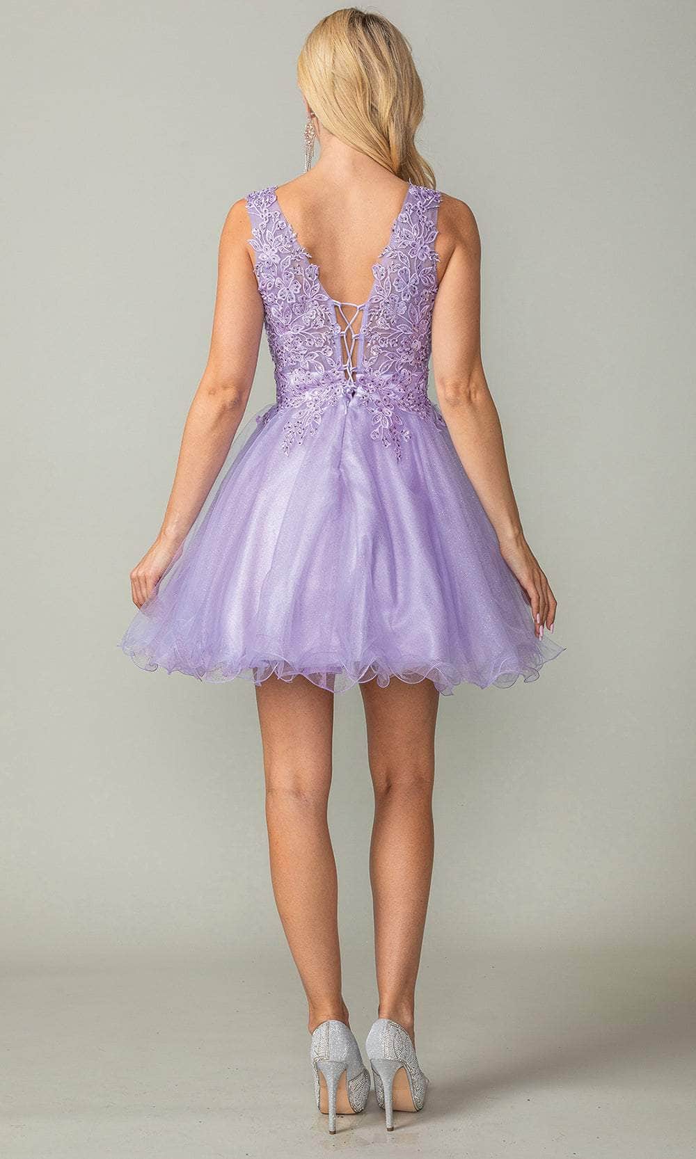 Dancing Queen 3377 - Lace Embellished Cocktail Dress Special Occasion Dresses
