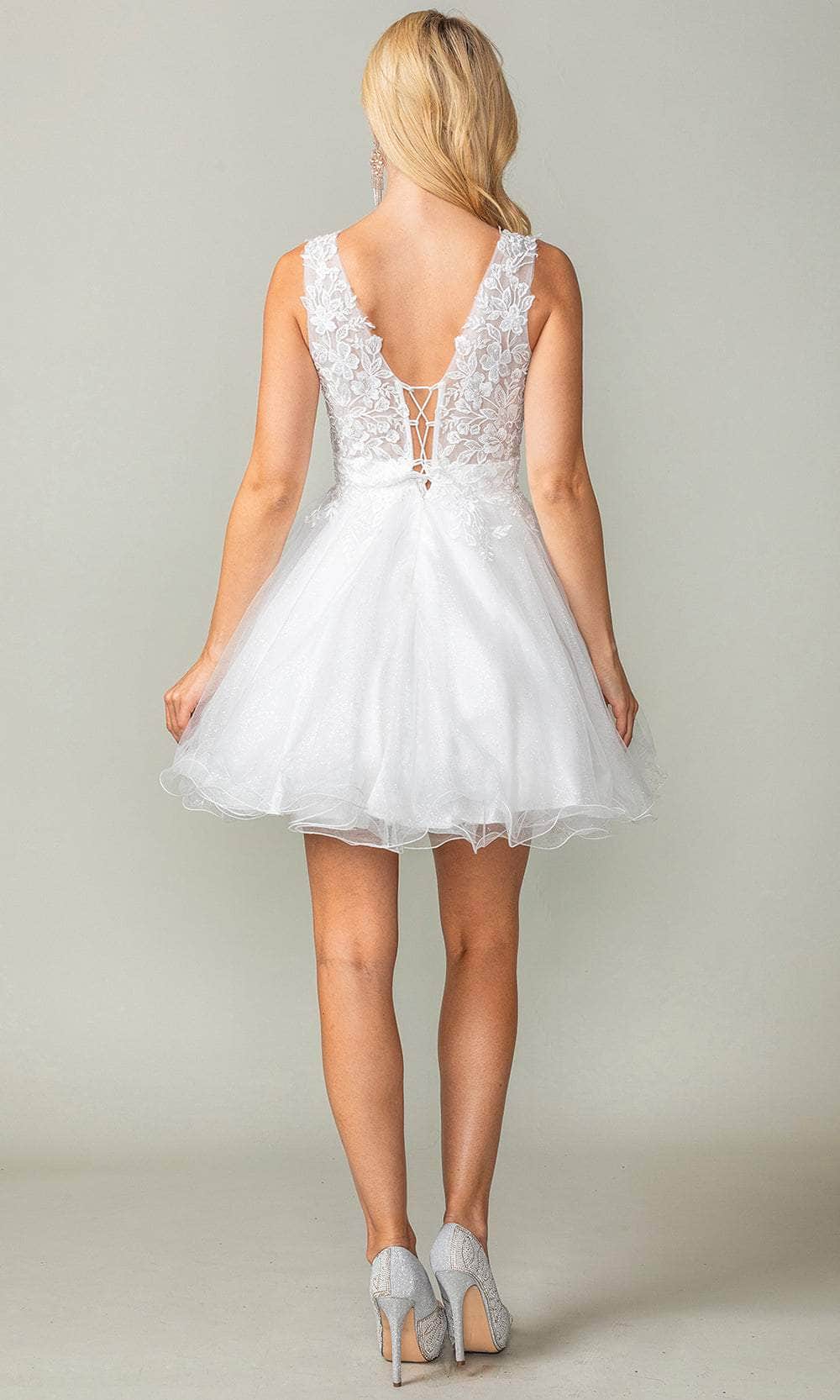 Dancing Queen 3377 - Lace Embellished Cocktail Dress Special Occasion Dresses