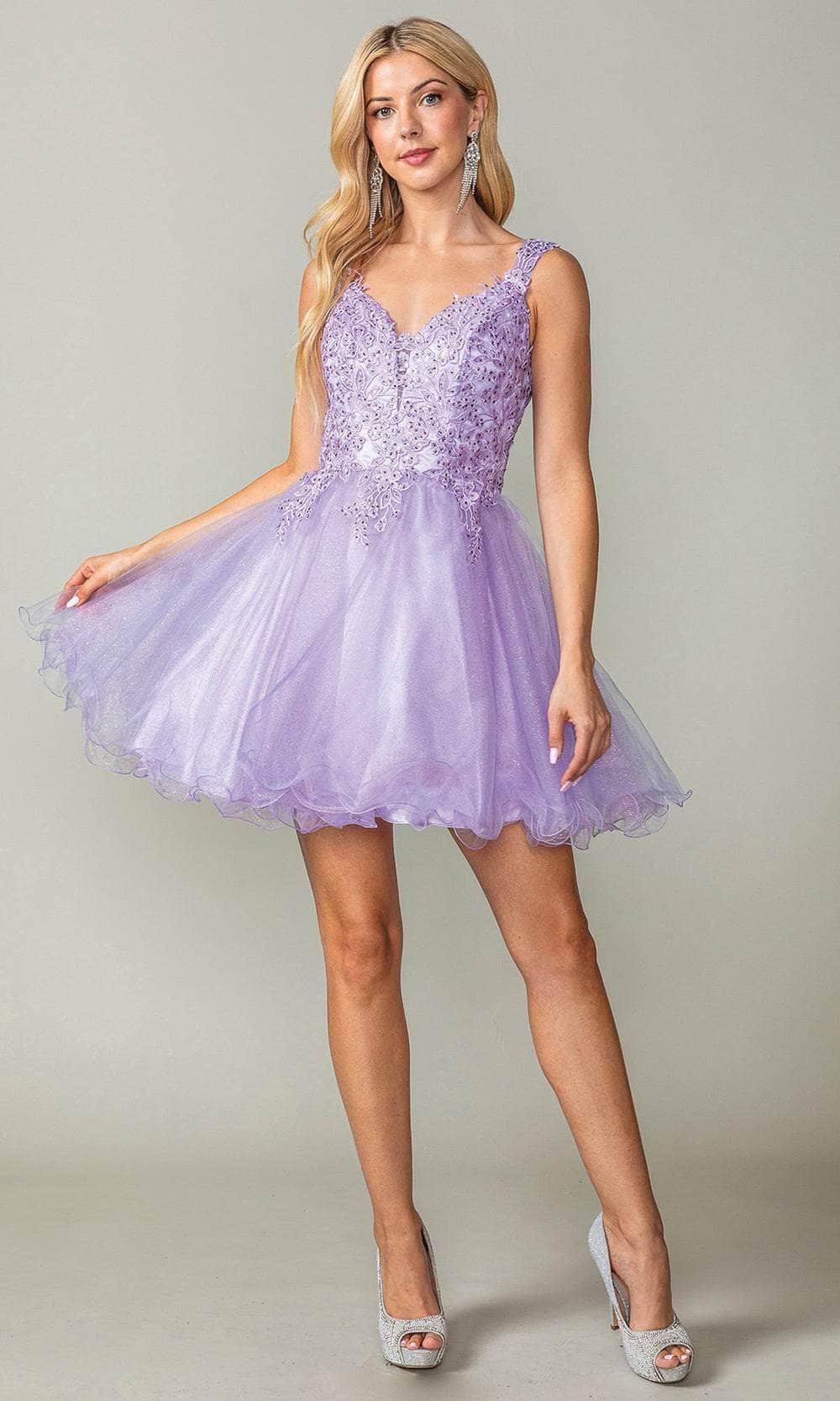 Dancing Queen 3377 - Lace Embellished Cocktail Dress Special Occasion Dresses