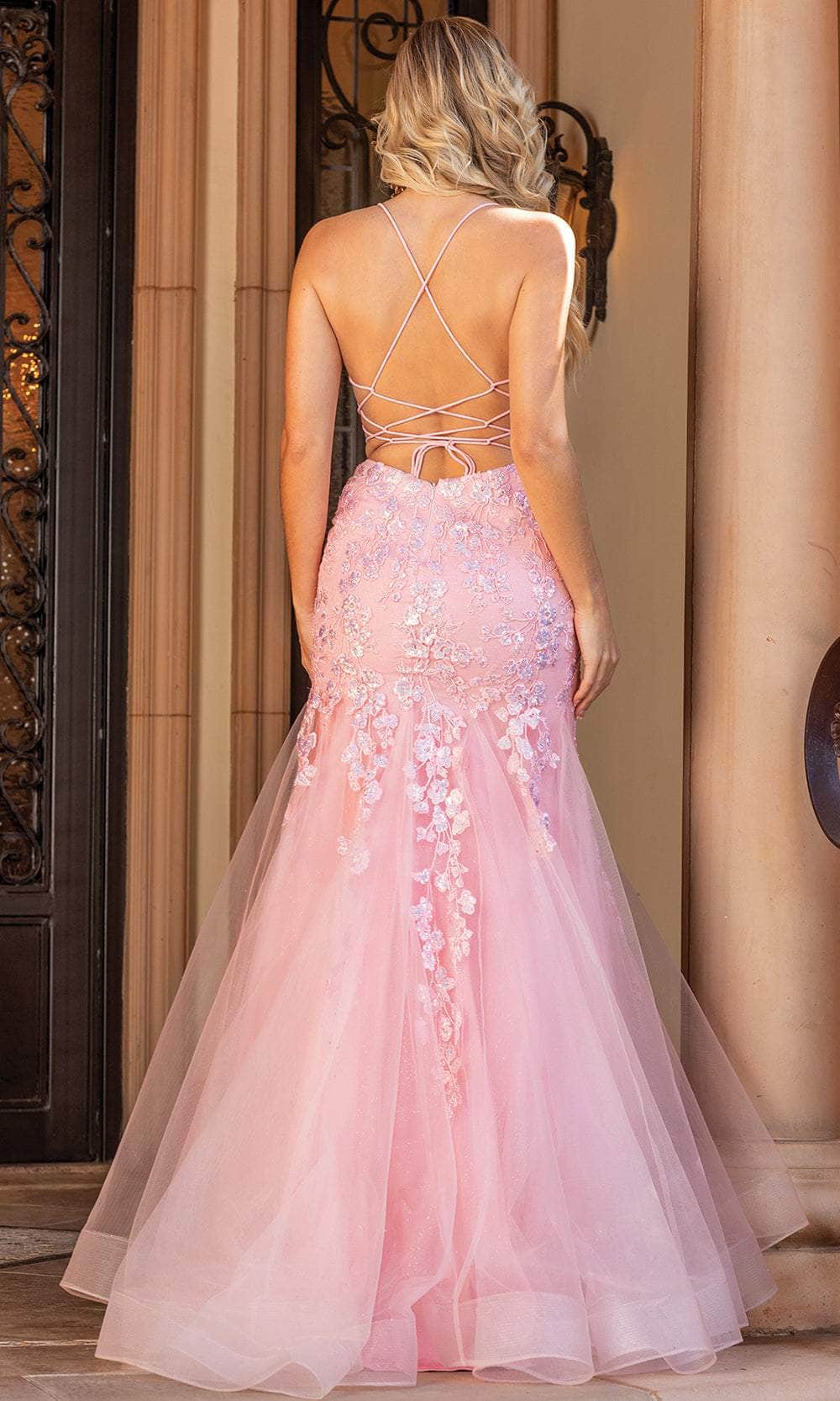 Dancing Queen 4353 - Applique Trumpet Prom Dress Prom Dresses